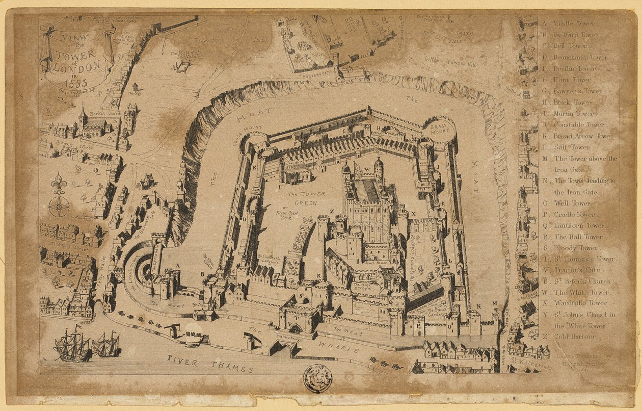 View of the Tower of London in 1553 by Unknown artist
