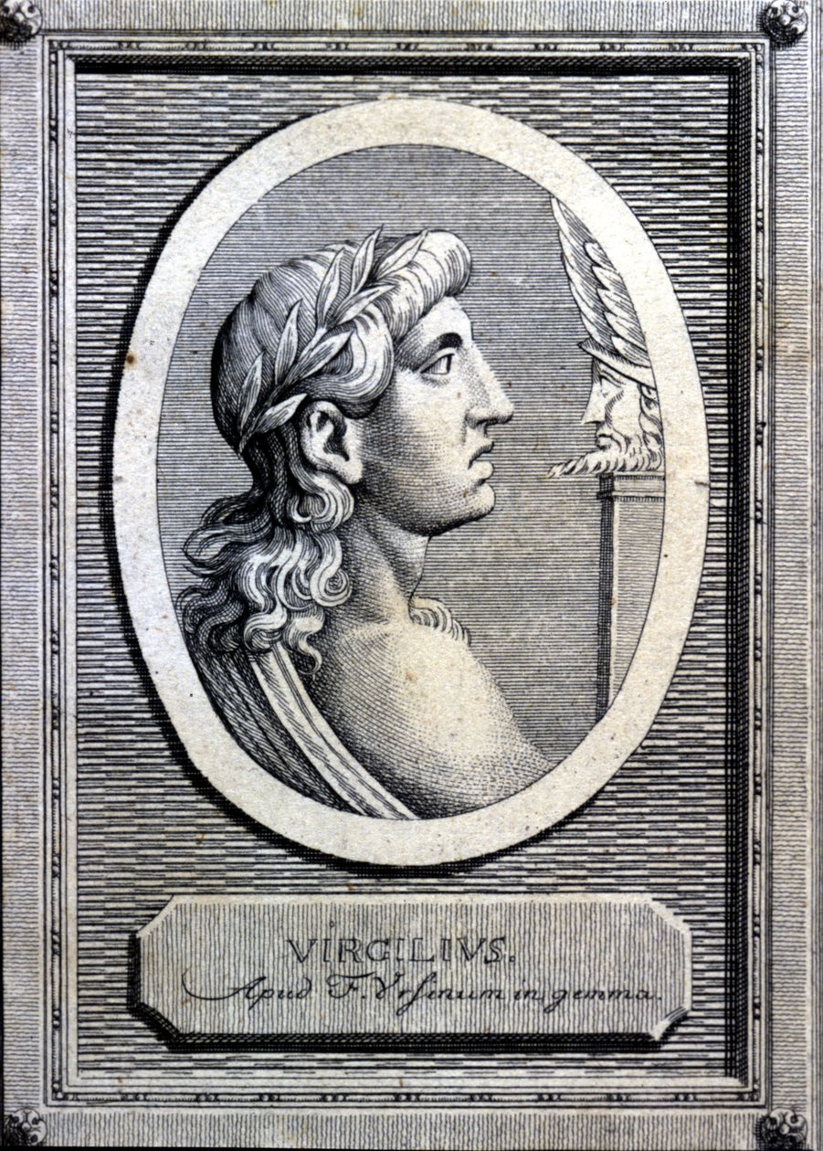 Virgil (70 - 19 BC), Latin poet. 18th century engraving. by Unknown artist