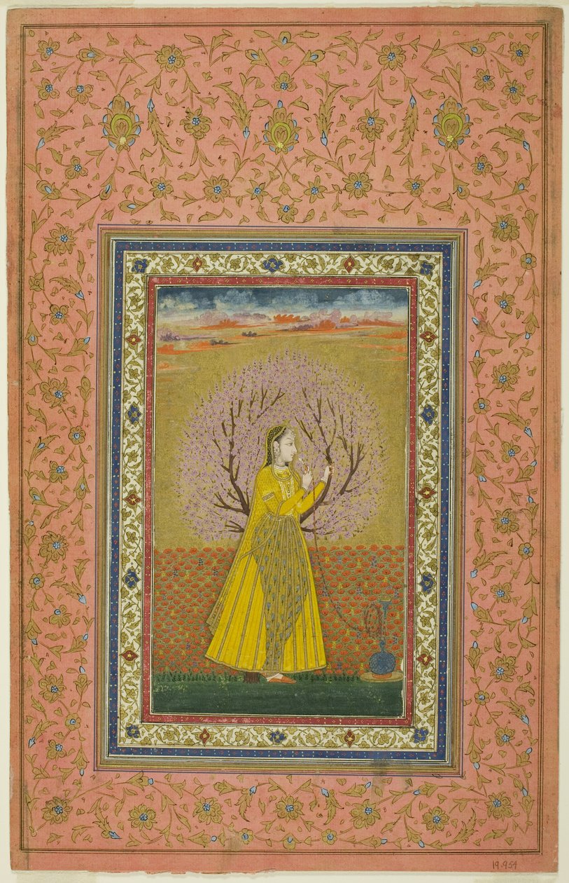 Young Woman Smoking a Hookah by Unknown artist