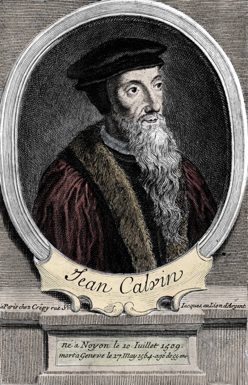 Portrait of Jean Calvin (1509-1564), French religious reformer and writer. by Unknown artist