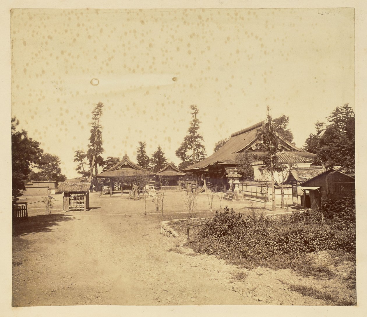 Interior View of an Unidentified Japanese Temple Complex by Unknown artist/maker