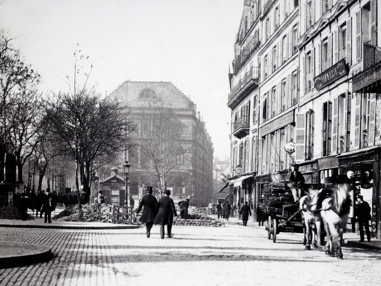 A Rue de Paris with the Ambigu Theatre by Unknown photographer
