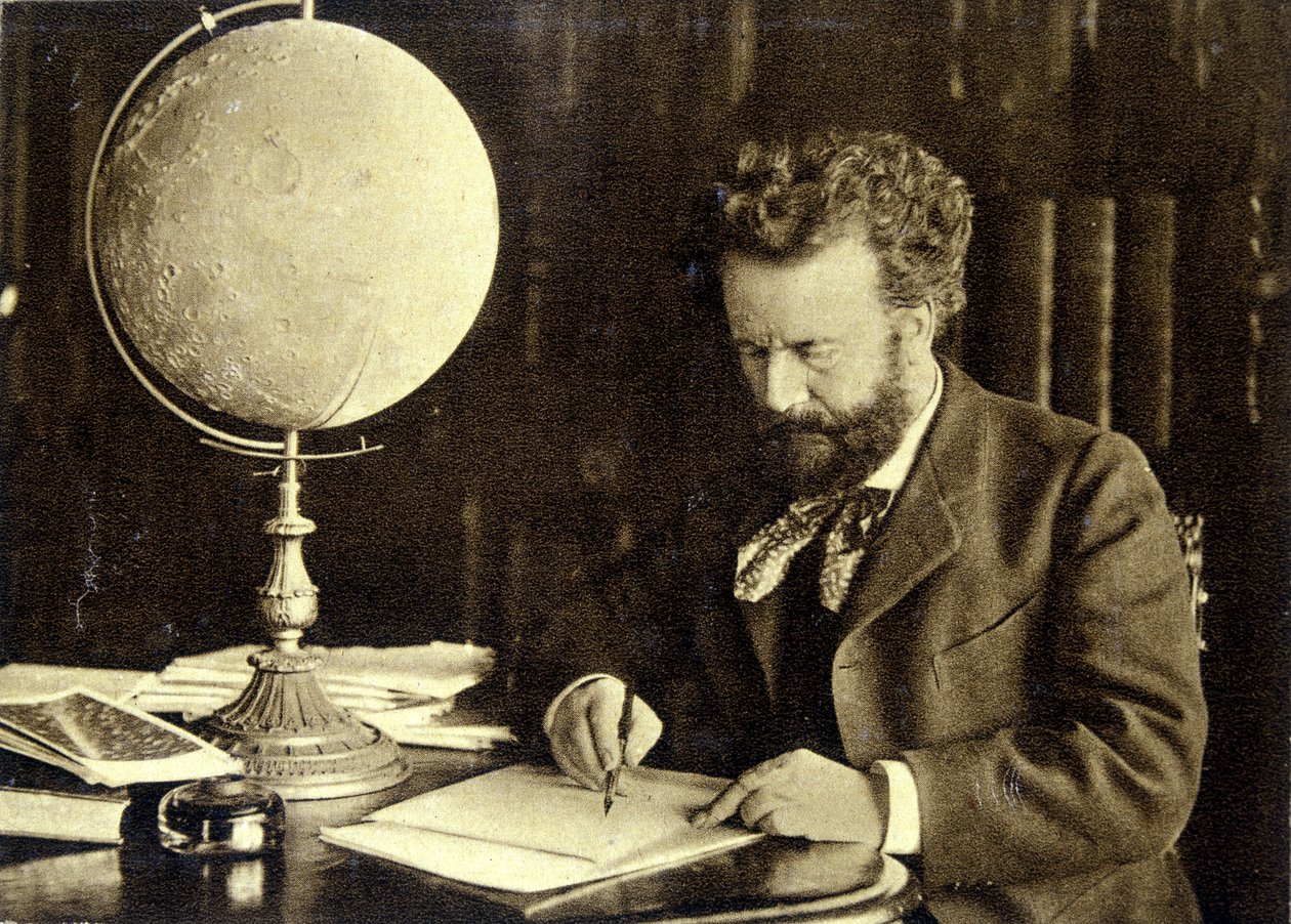 Camille Flammarion at her work table by Unknown photographer