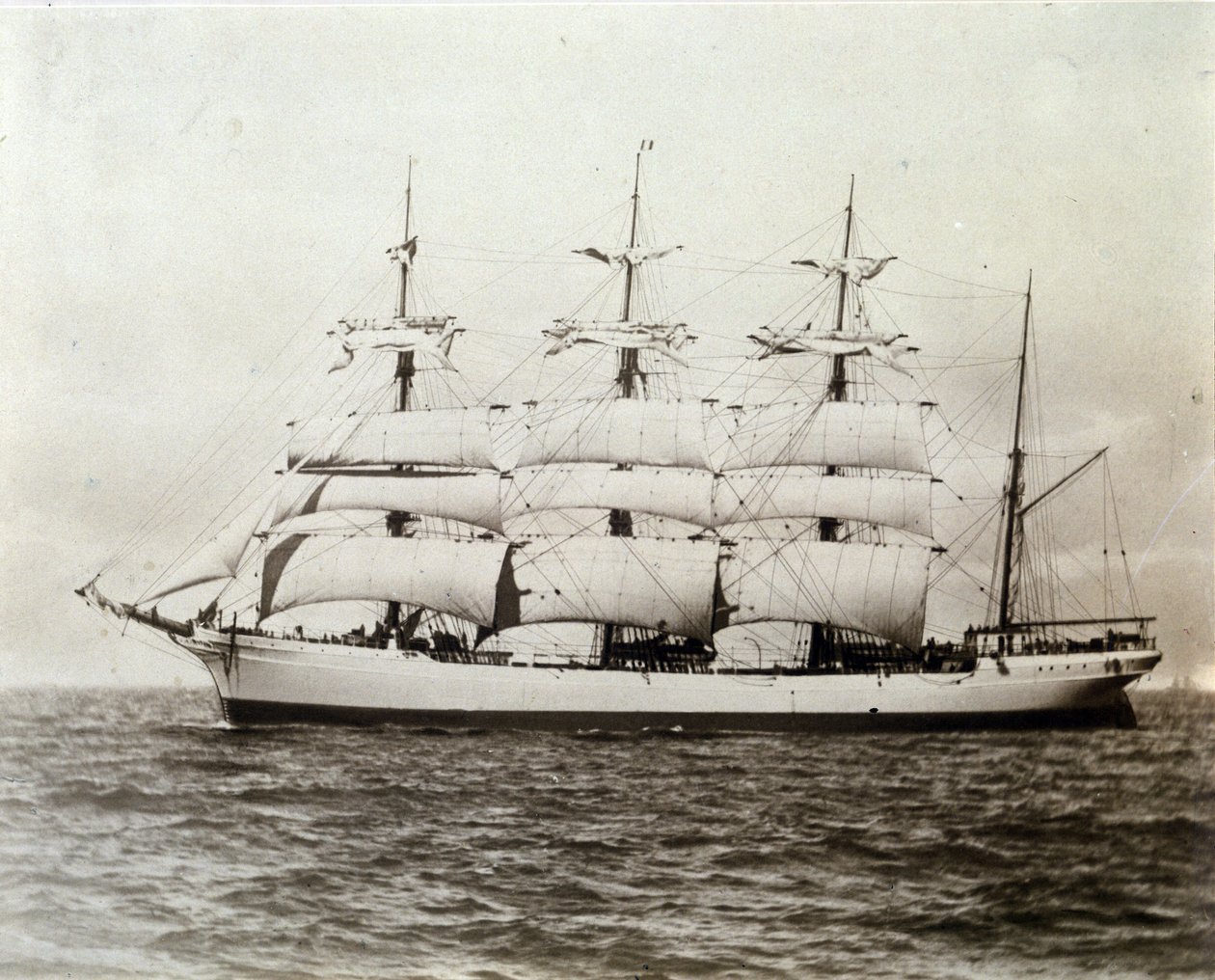 French Sailboat Emile Renouf off Le Havre 02/07/1897 Photography by Unknown photographer
