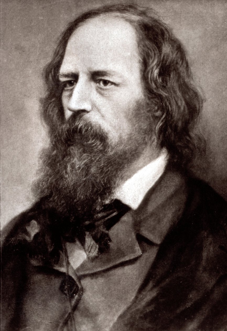 Half-length portrait of the famous English poet Alfred Tennyson by Unknown photographer