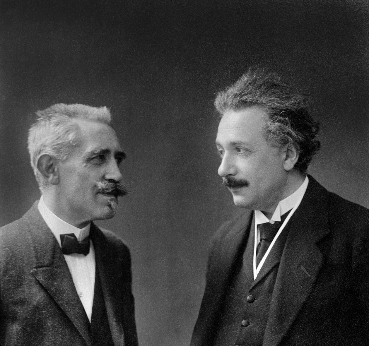 Paul Langevin and Albert Einstein by Unknown photographer