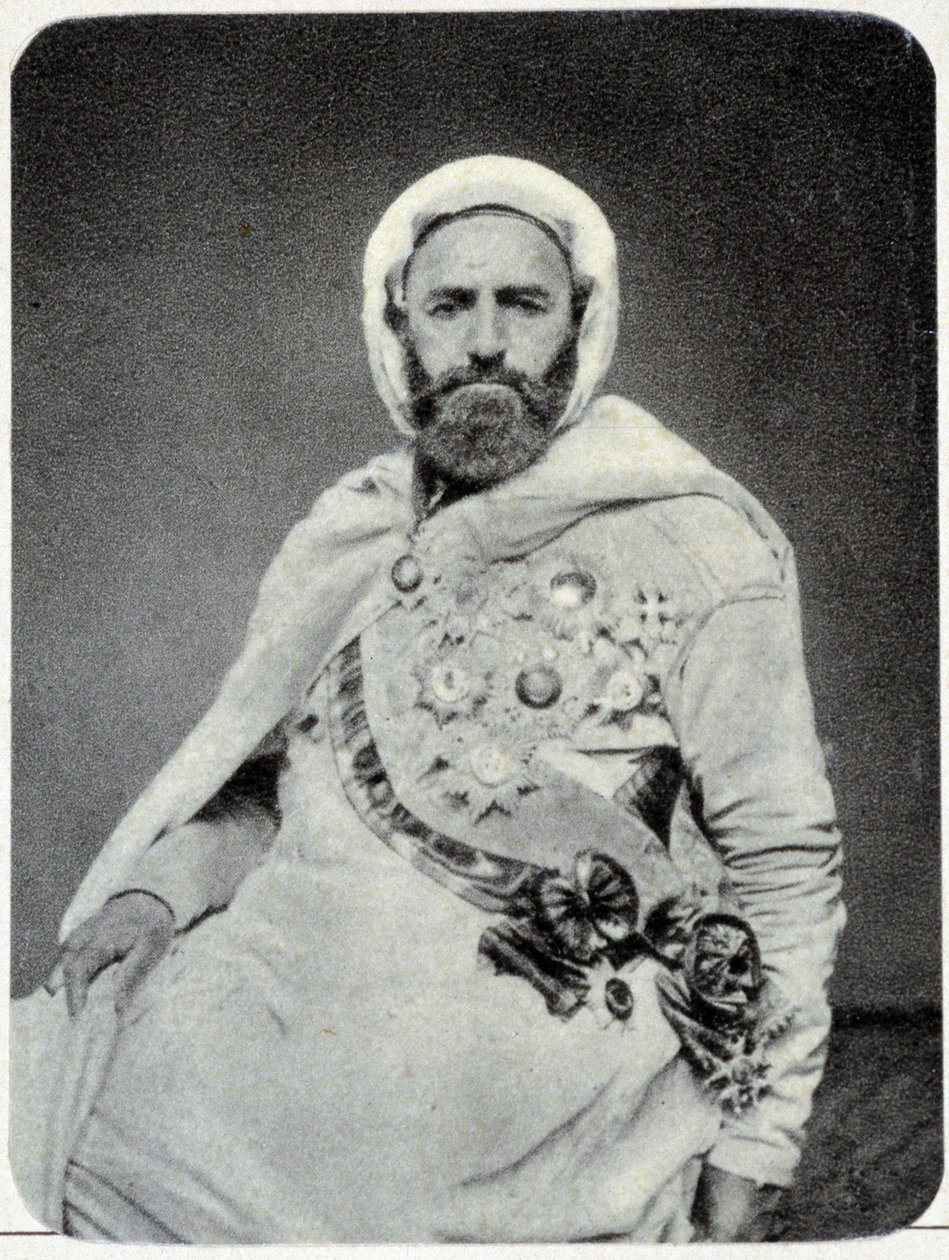 Portrait of Abd-el-Kader in 1875 - Photograph by Unknown photographer