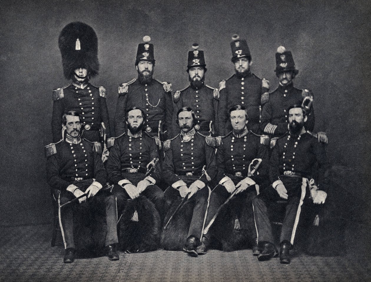 Portrait of the Officers of the Belgian National Guard by Unknown photographer