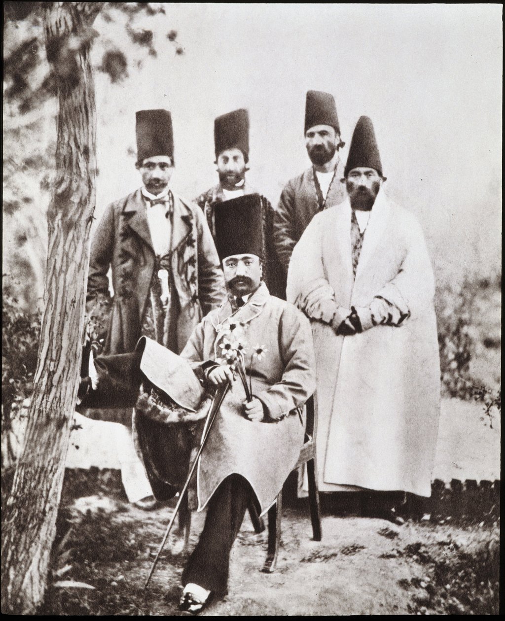 The Shah of Persia Nasser-ed-Din and His Chamberlains by Unknown photographer