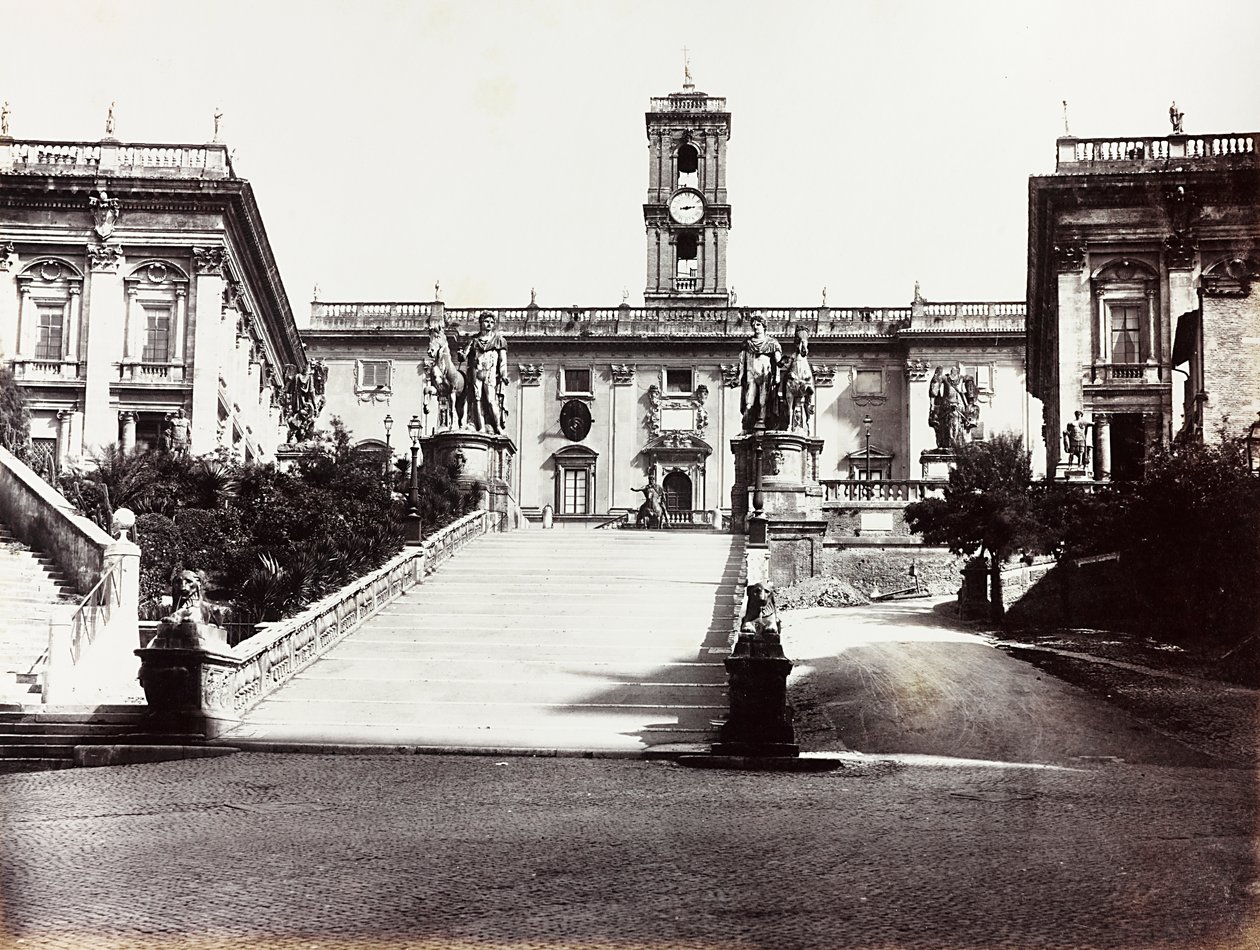 View of Campidoglio with the Palazzo Senatorio, Rome by Unknown photographer