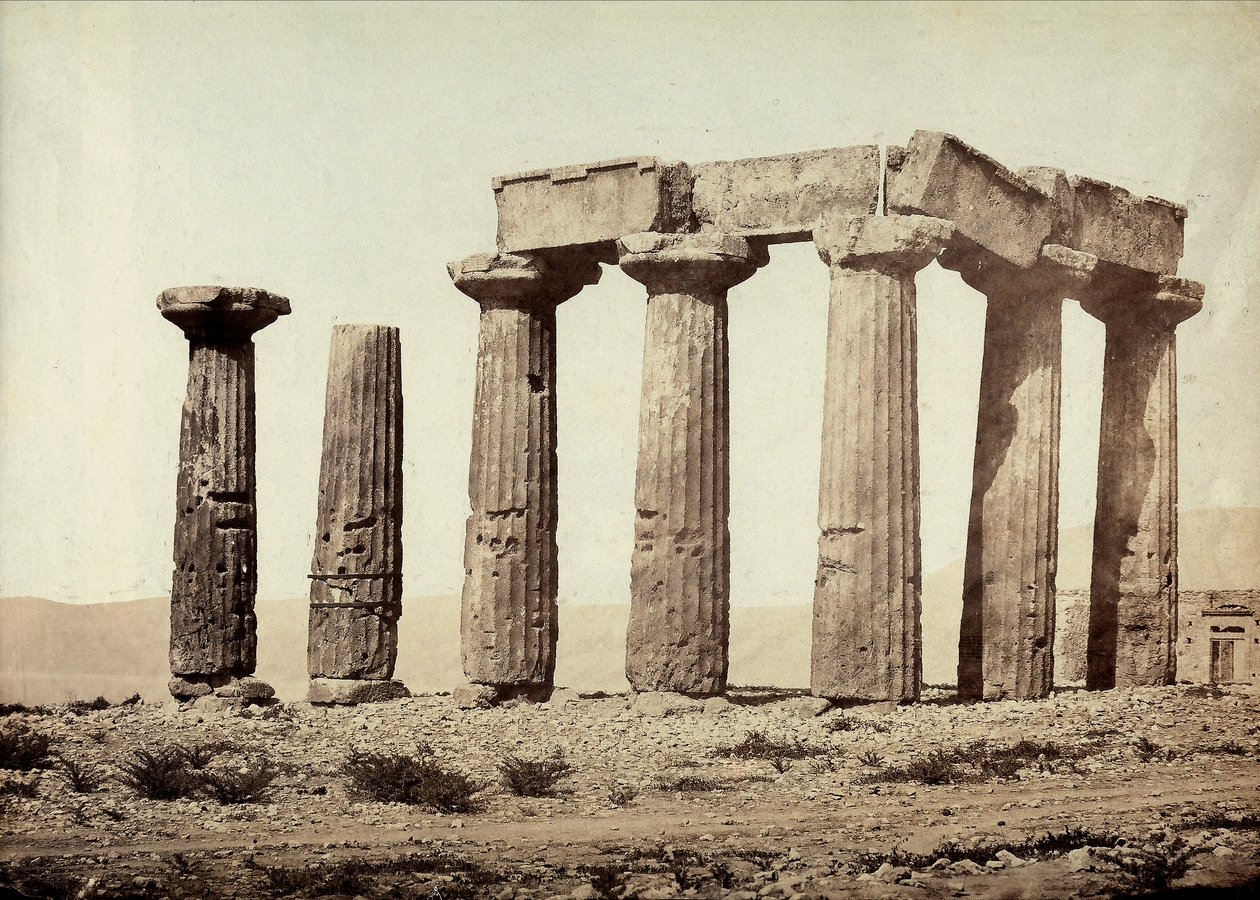 View of the ruins of a Greek temple by Unknown photographer
