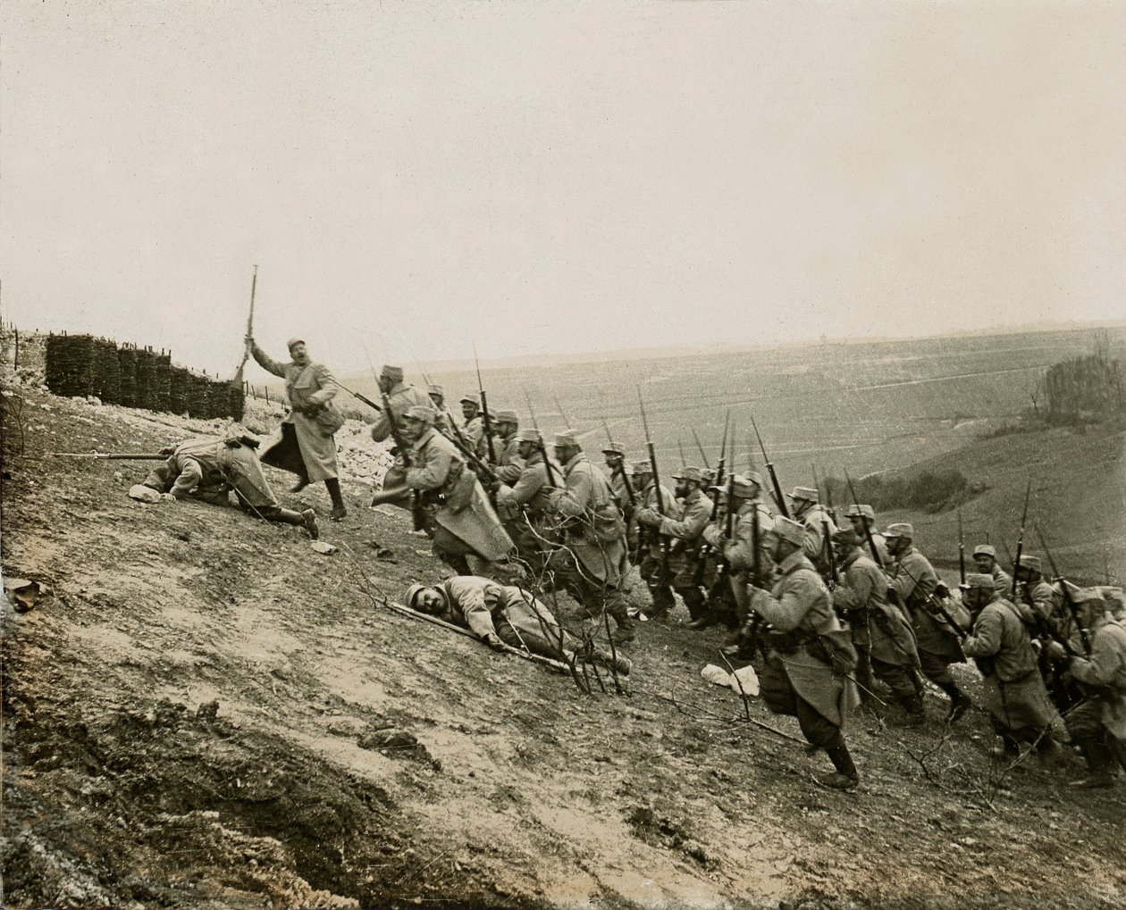 War of 14-18 (1914-1918) - Propaganda - Photographic Stereoscopic Glass Plate LSU (L.S.U. La Stereoscopie Universelle) Edited in 1914: Removal of the Great Spur of Notre-Dame de Lorette (Commune of Ablain-Saint-Nazaire - Ablain Saint Nazaire, Pas-de-Calais by Unknown photographer