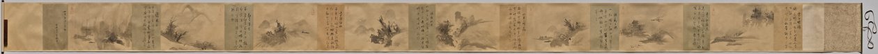 Poems and Pictures of the Eight Views of the Xiao and Xiang Rivers by Unkoku Tōgan