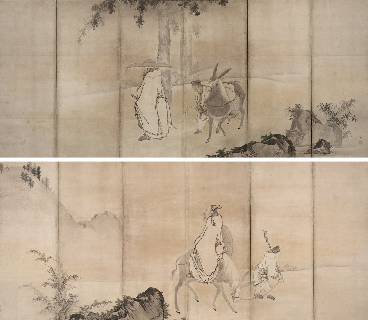 Su Shi and Pan Lang by Unkoku Tōgan