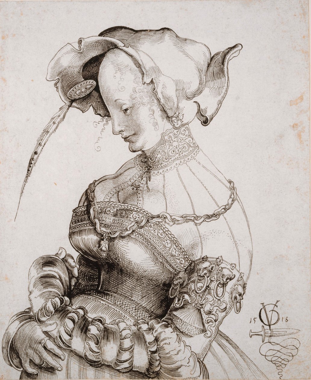 Prostitute in Half Figure by Urs Graf: Buy fine art print
