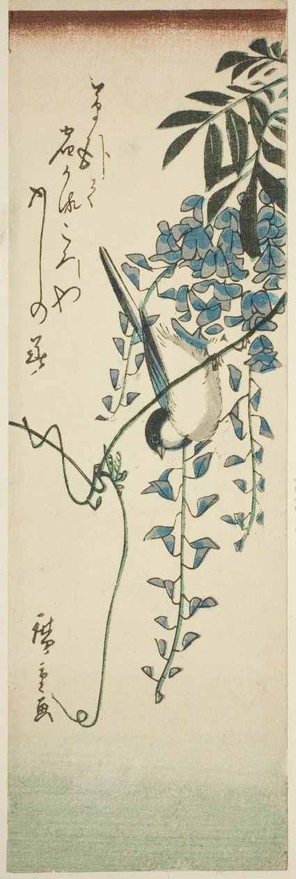 Bird and Wisteria by Utagawa Hiroshige