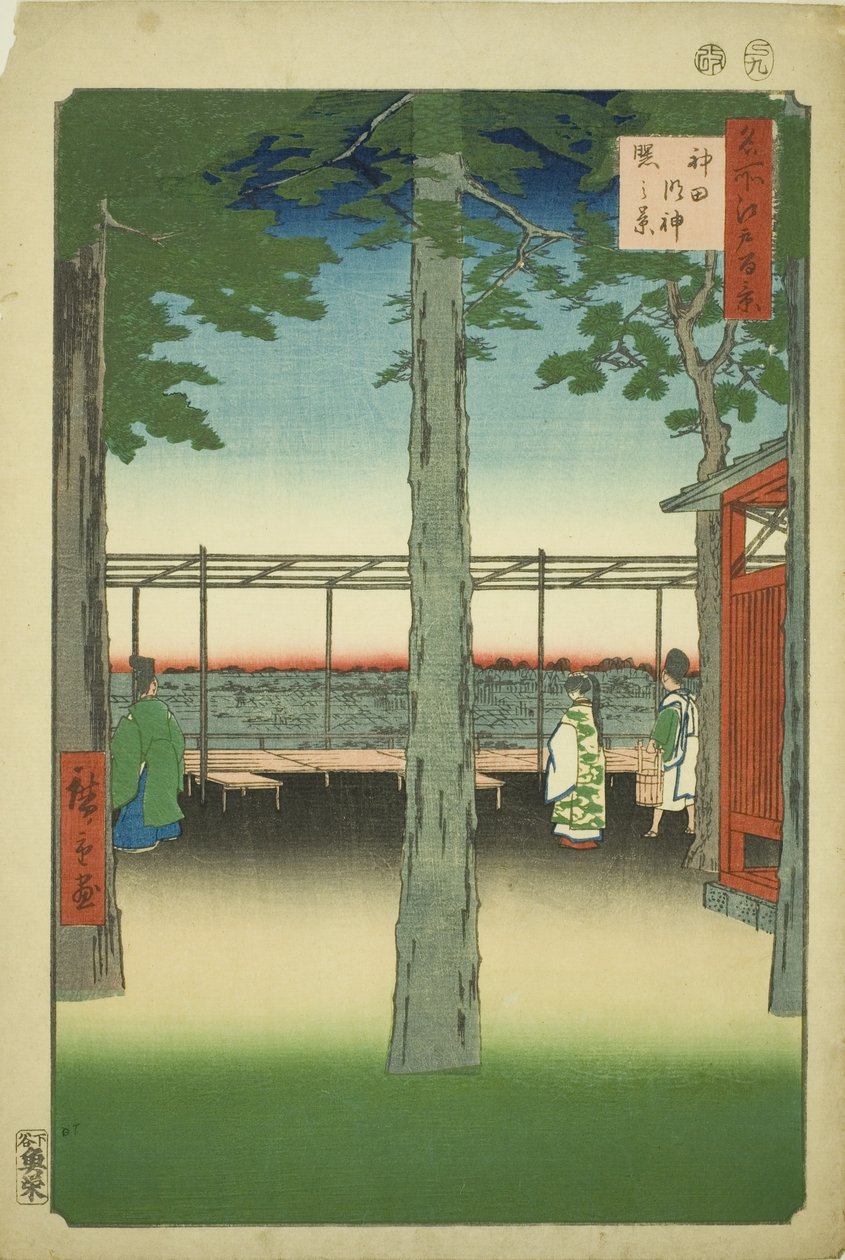 Dawn at Kanda Myojin Shrine, from the series 