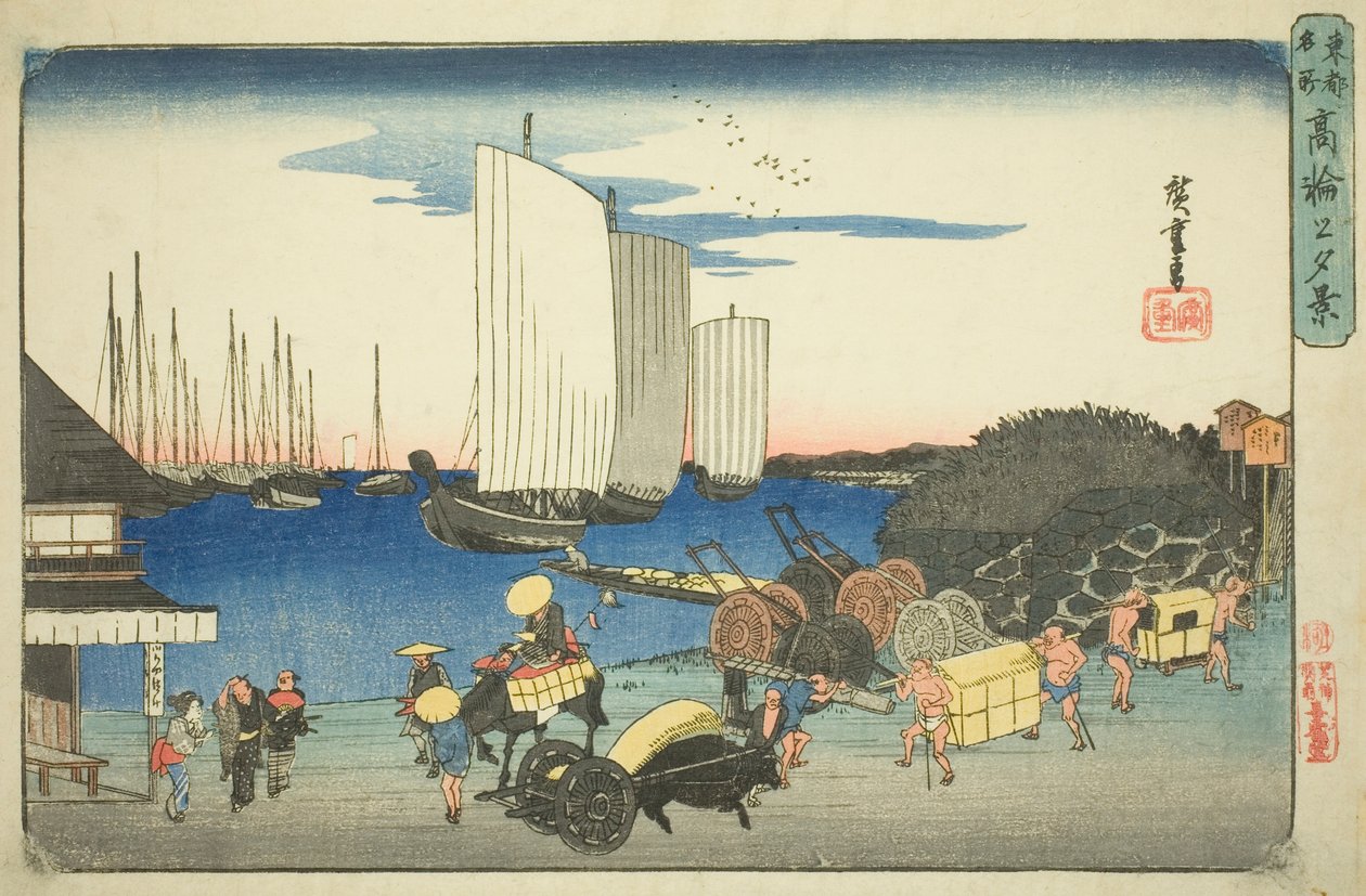 Evening View of Takanawa, from the series "Famous Places in the Eastern Capital" by Utagawa Hiroshige