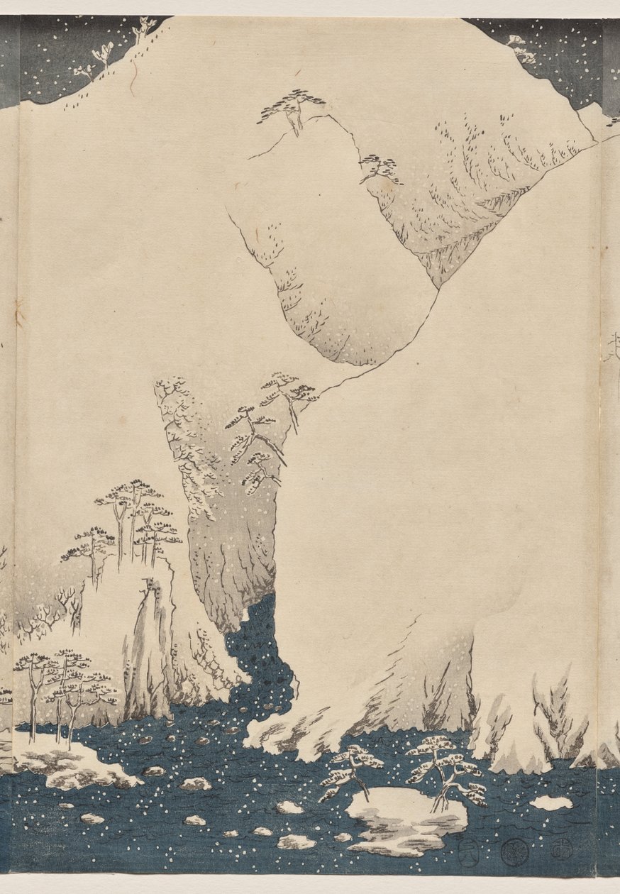 Mountain and River on the Kiso Road by Utagawa Hiroshige
