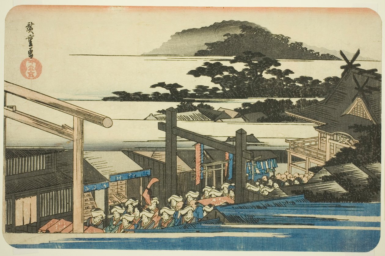 Precincts of the Shiba Shinmei Shrine, from the series 