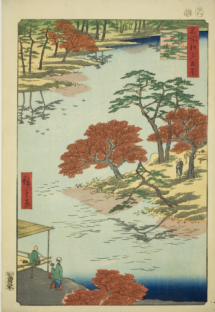 Precints of the Akiba Shrine, Ukeji, from the series One Hundred Famous Views of Edo by Utagawa Hiroshige