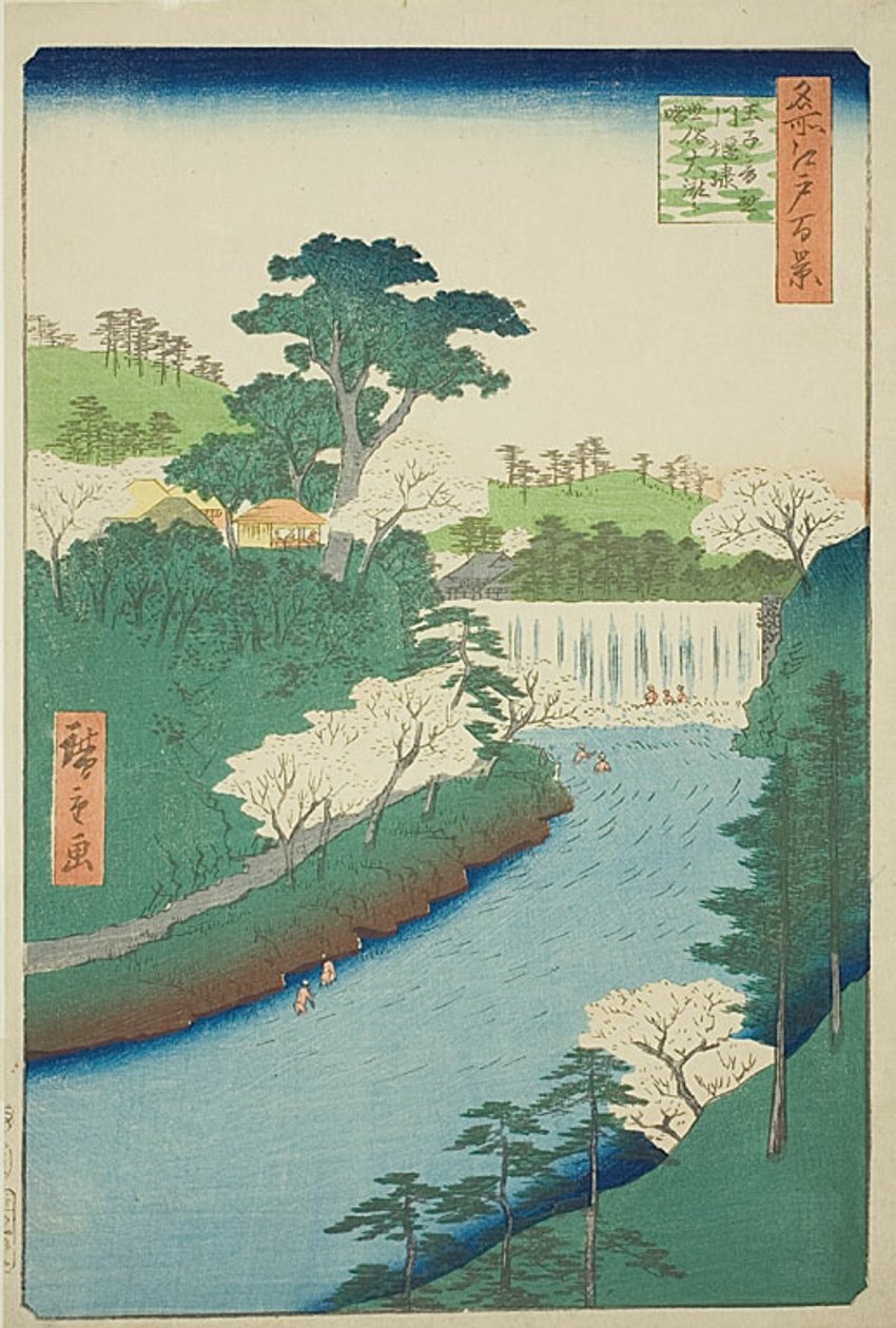 The Dam on the Otonashi River at Oji, Commonly Called 