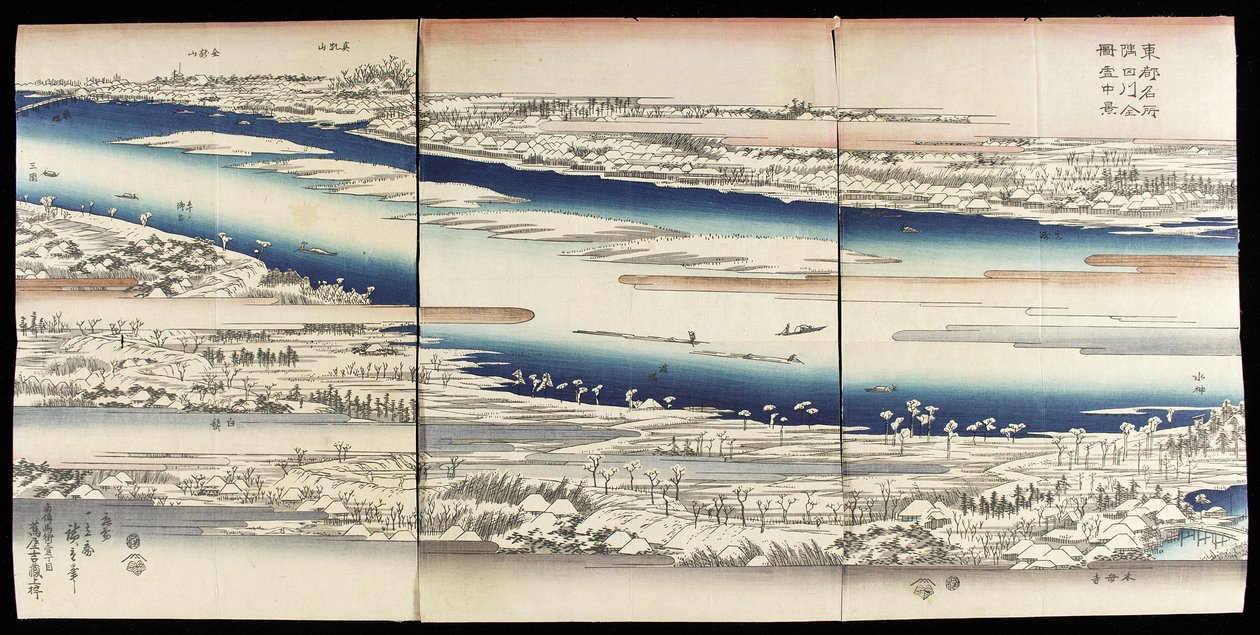 The Sumida River in Snow by Utagawa Hiroshige