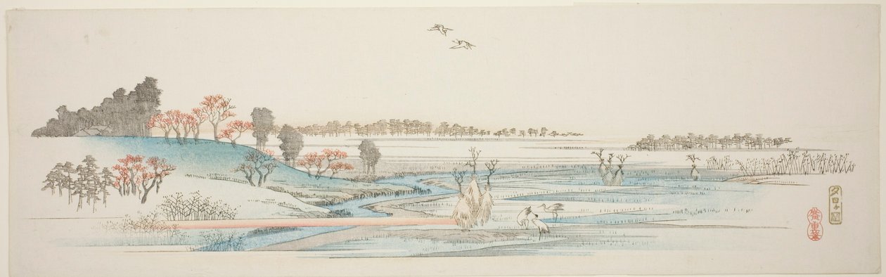 Yuhigaoka by Utagawa Hiroshige