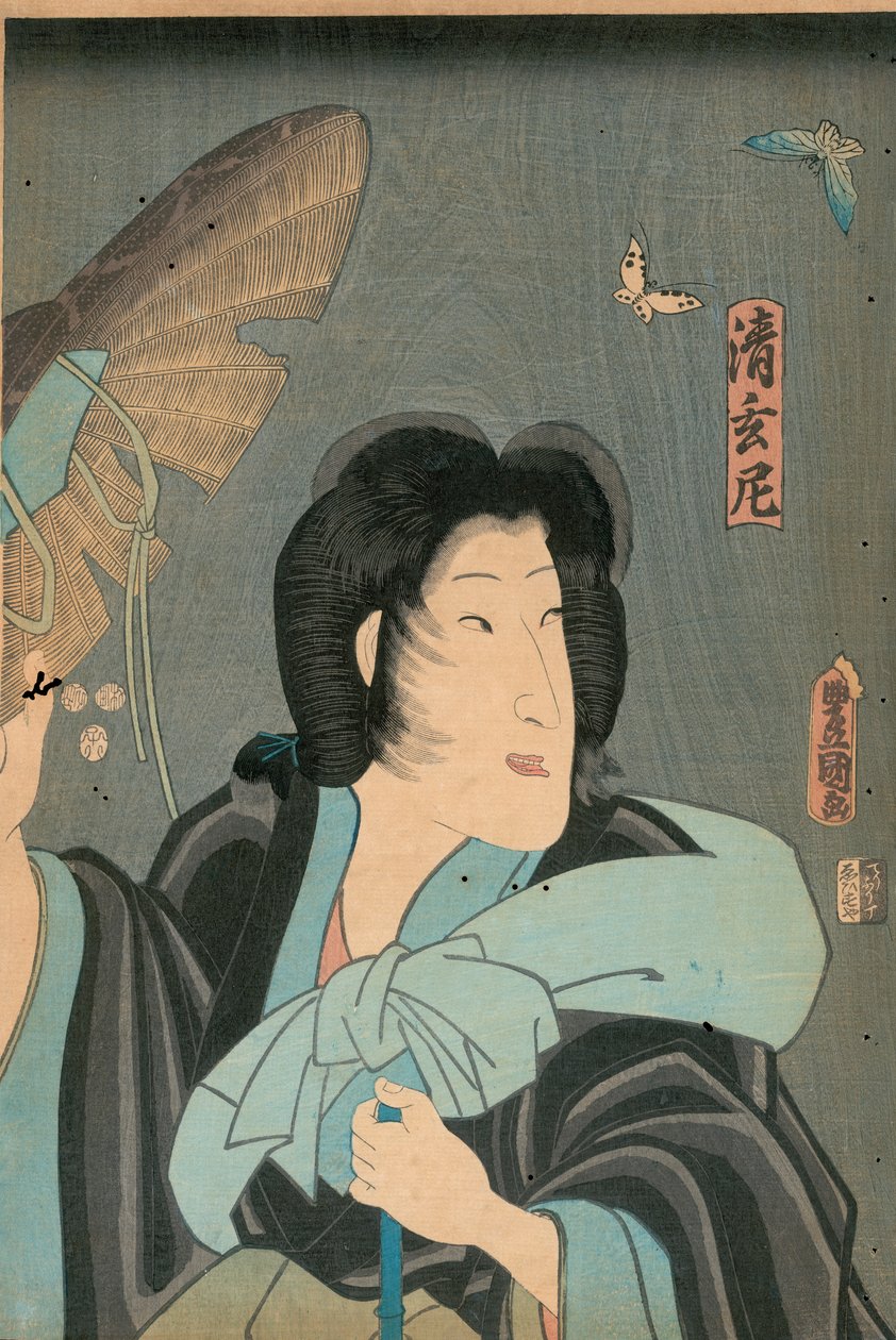 Poet and butterfly, published by Otaya Takichi by Utagawa Kunisada