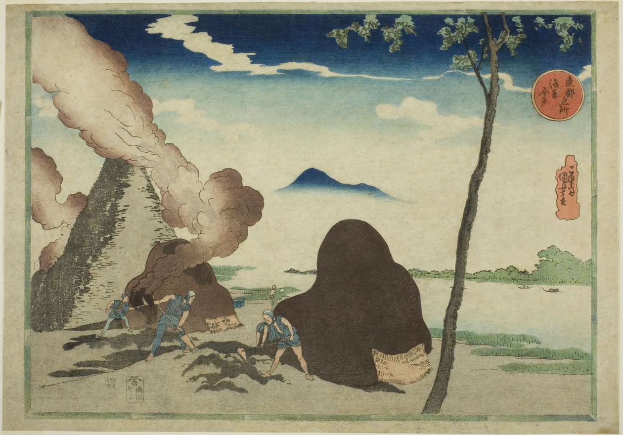 Asakusa Imado, from the series "Famous Places in the Eastern Capital" by Utagawa Kuniyoshi