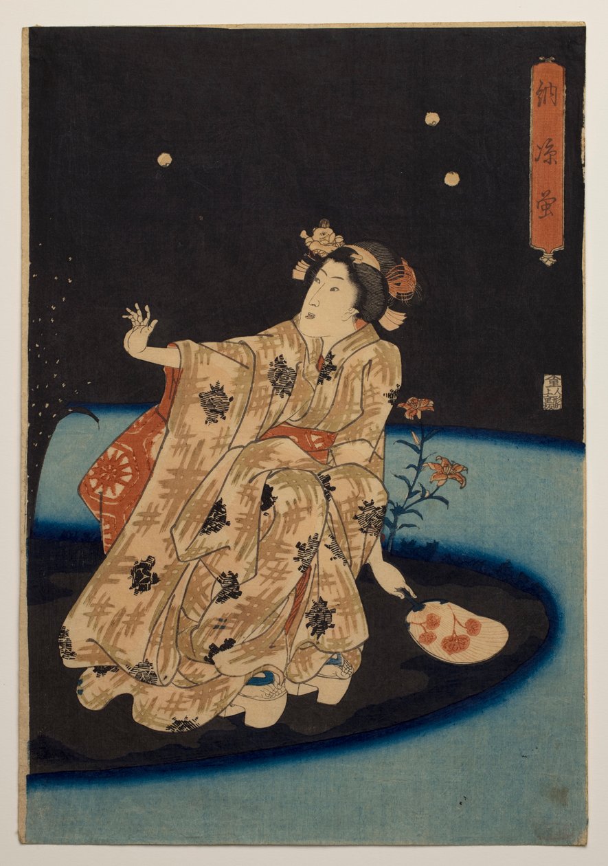 Catching Fireflies in the Cool of the Evening by Utagawa Kuniyoshi