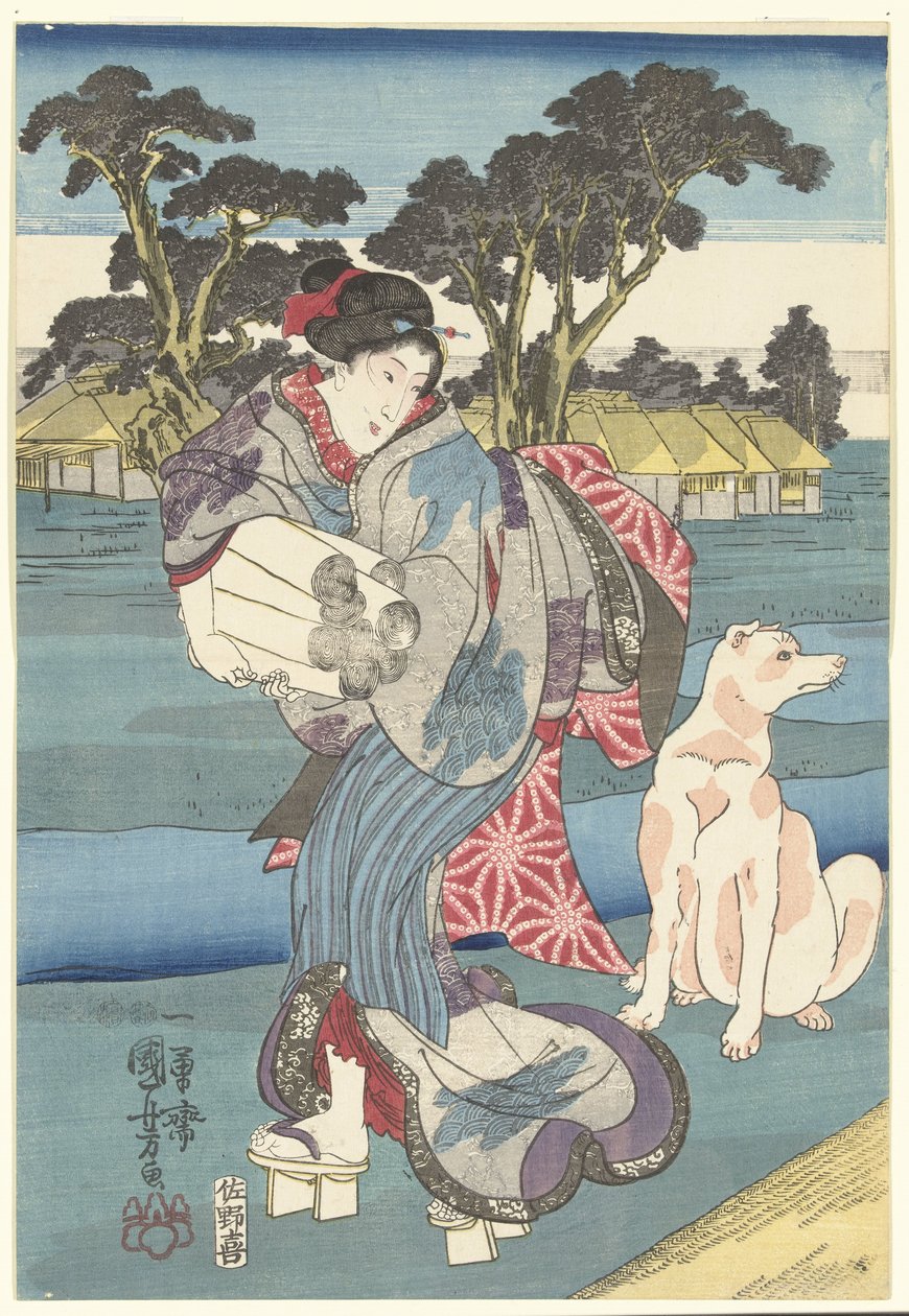 The Toi Tama River in the Province of Settsu by Utagawa Kuniyoshi