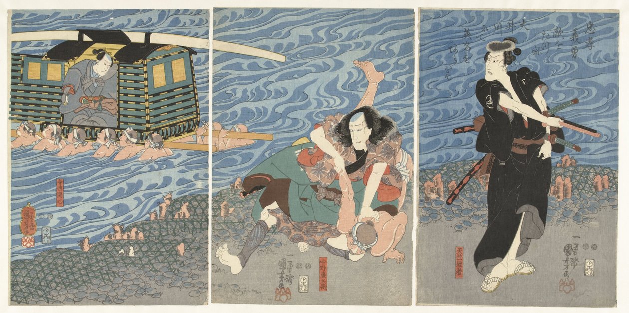 Battle Along the Banks of the Oi River by Utagawa Kuniyoshi