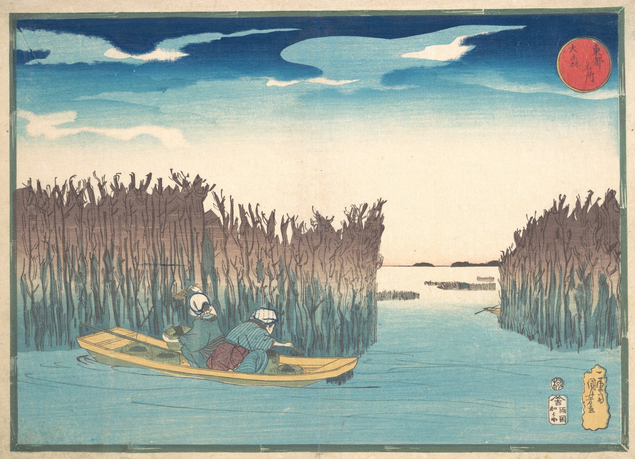 Seaweed Gatherers at Omori by Utagawa Kuniyoshi
