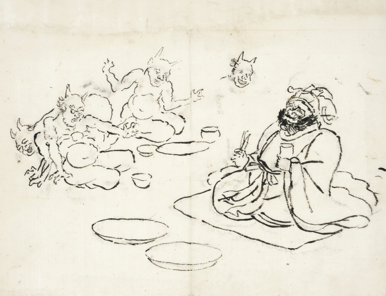 Sketch of Demons Amusing the King of Hell by Utagawa Kuniyoshi