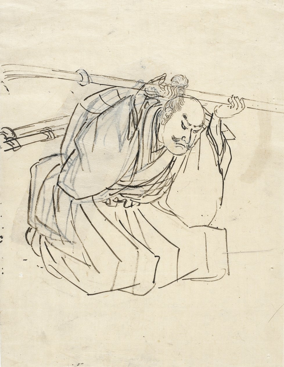 Sketch of Shinano Sakon Tomoyuki by Utagawa Kuniyoshi