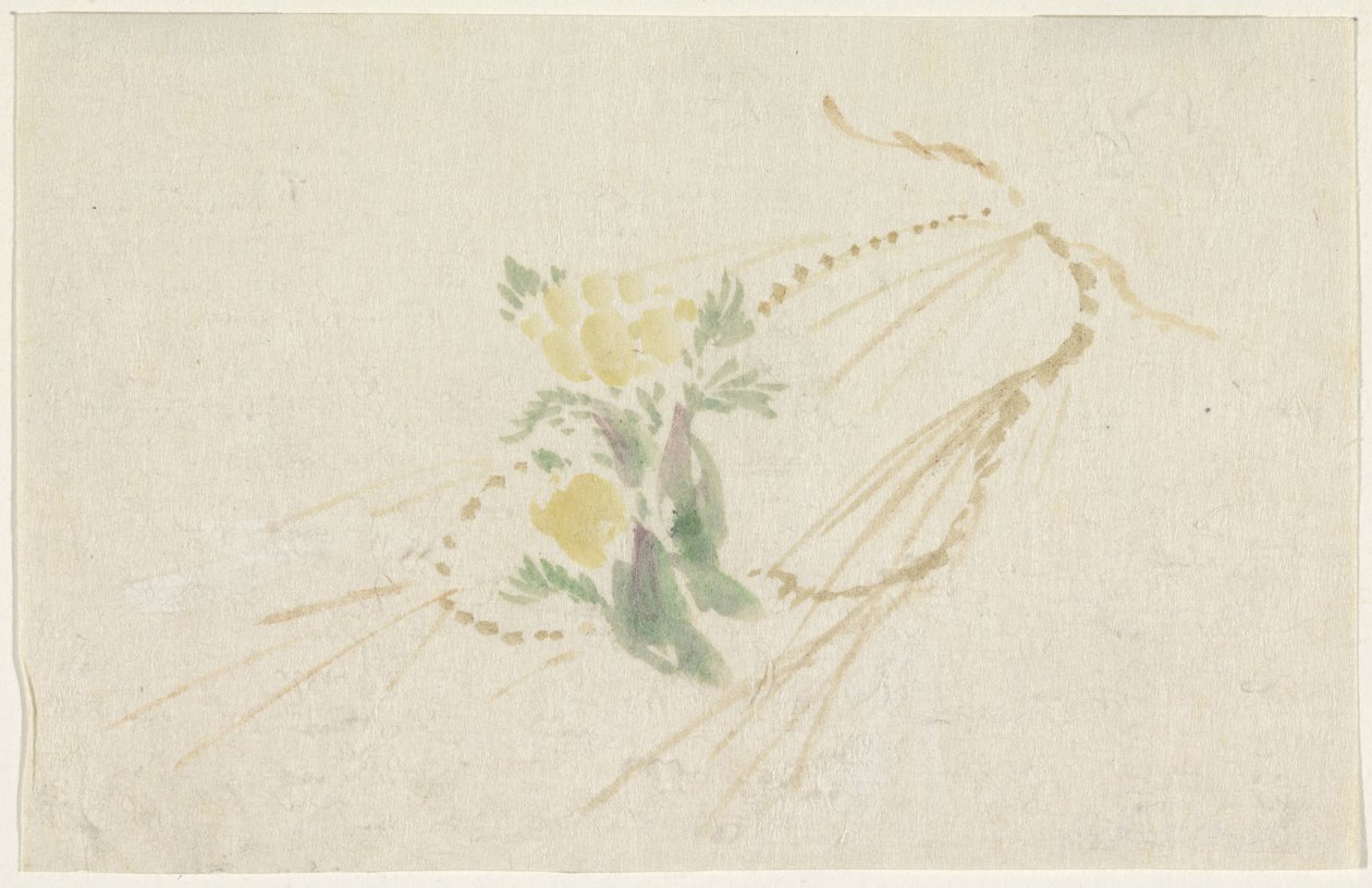 Branch with Yellow Flowers by Utagawa Kuniyoshi