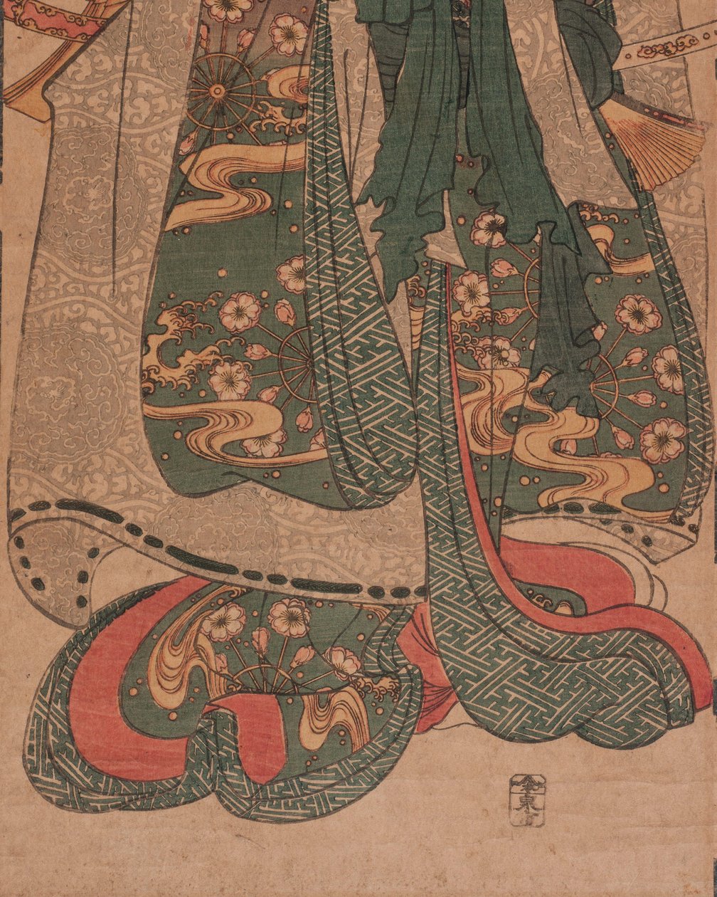 Untitled; given title: Shirabyōshi Beneath Sudare (Sudare shita no shirabyōshi) by Utagawa Kuniyoshi