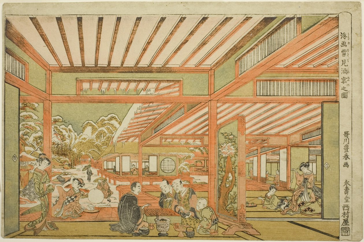 Snow-Viewing Entertainment, c.1771 by Utagawa Toyoharu