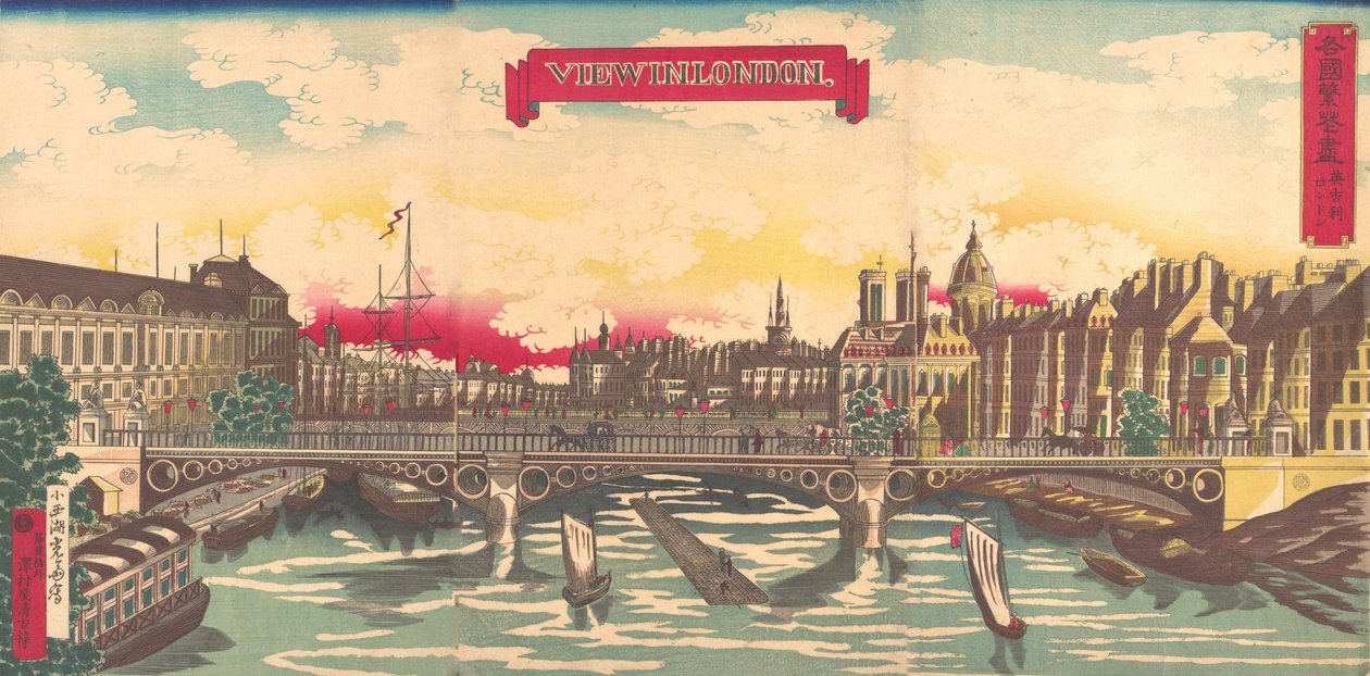 View in London, the Prosperity of Countries: London, England, September 1872 by Utagawa Yoshimori