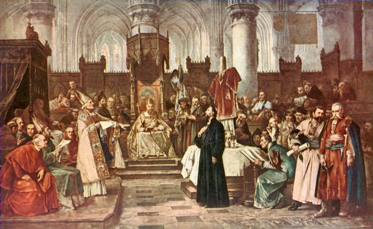 John Huss at Constance by Vaclav (1851-1901) (after) Brozik