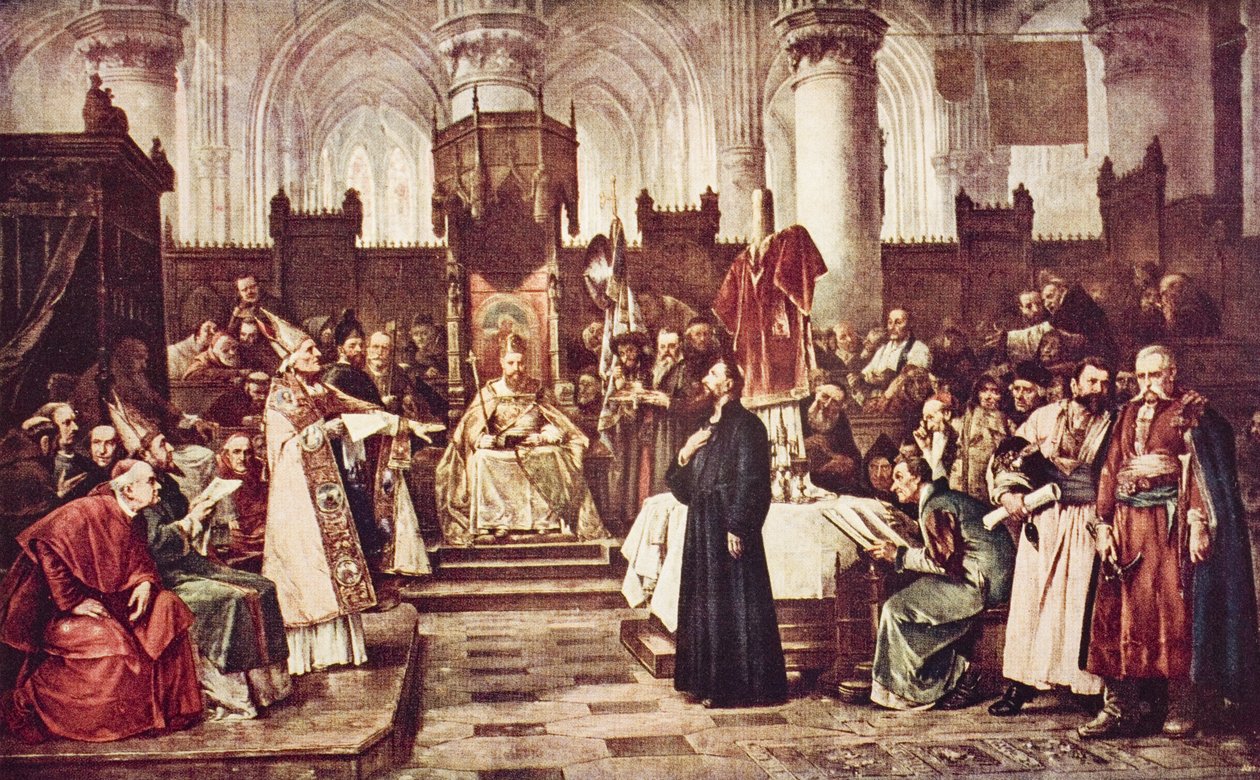 John Huss at Constance, illustration from 