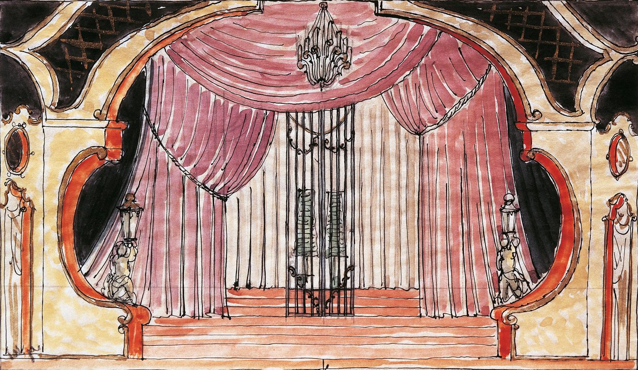 Set design for Cosi Fan Tutte by Wolfgang Amadeus Mozart by Vaclav Gottlieb