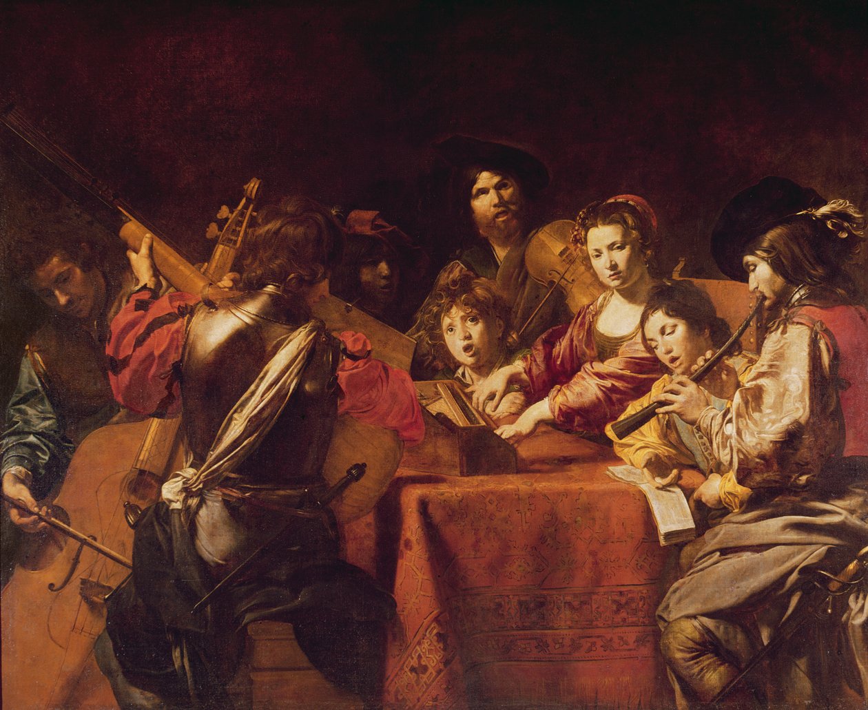 Concert with Eight People by Valentin de Boulogne