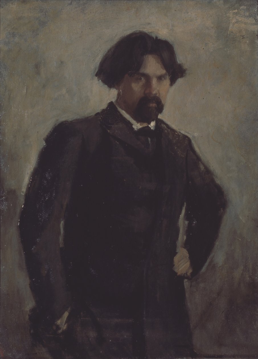 Portrait of the Artist Vasily Surikov, 1848-1916 by Valentin Aleksandrovich Serov