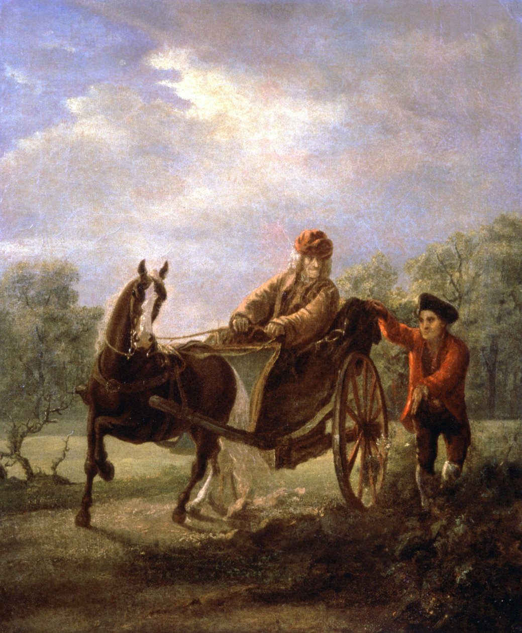 Voltaire in a Cart, c. 1770-1775 by Valentin Aleksandrovich Serov