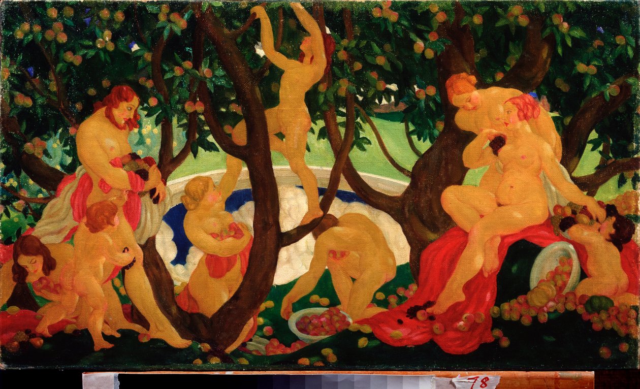Gathering Apples by Valentin Alexandrovich Yakovlev