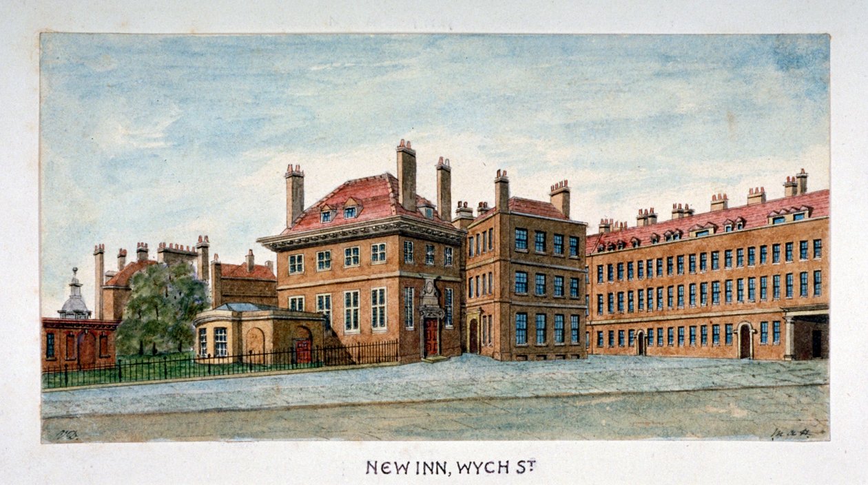 View of New Inn on Wych Street, Westminster, London by Valentine Davis