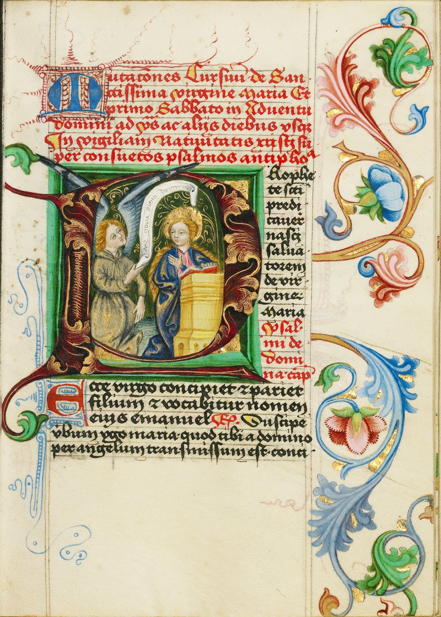 Initial P: The Annunciation by Valentine Noh