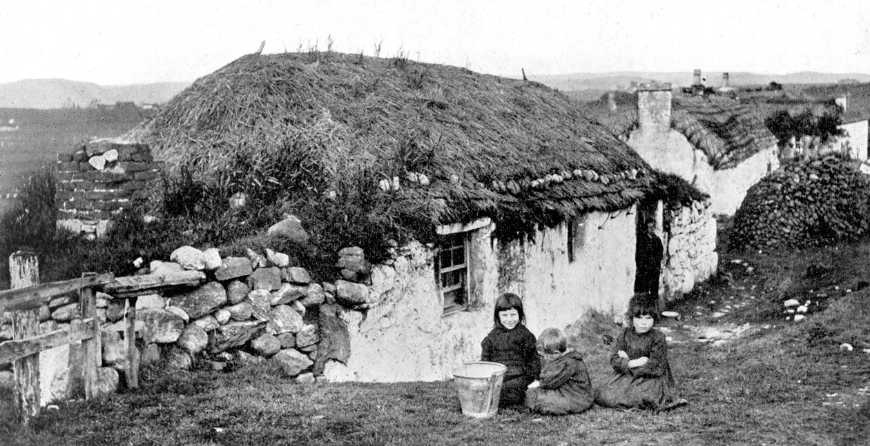 Crofters houses, Stornoway, Lewis, Western Isles, Scotland by Valentine and Sons Ltd